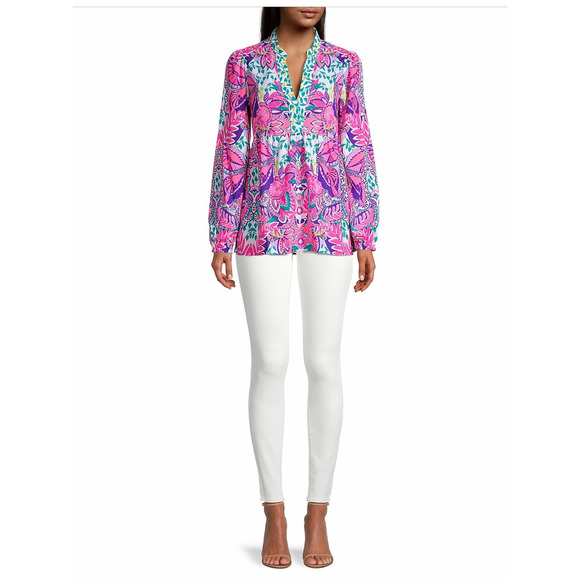 LILLY PULITZER Winona Stretch Tunic Size XXS NWT - Picture 11 of 12